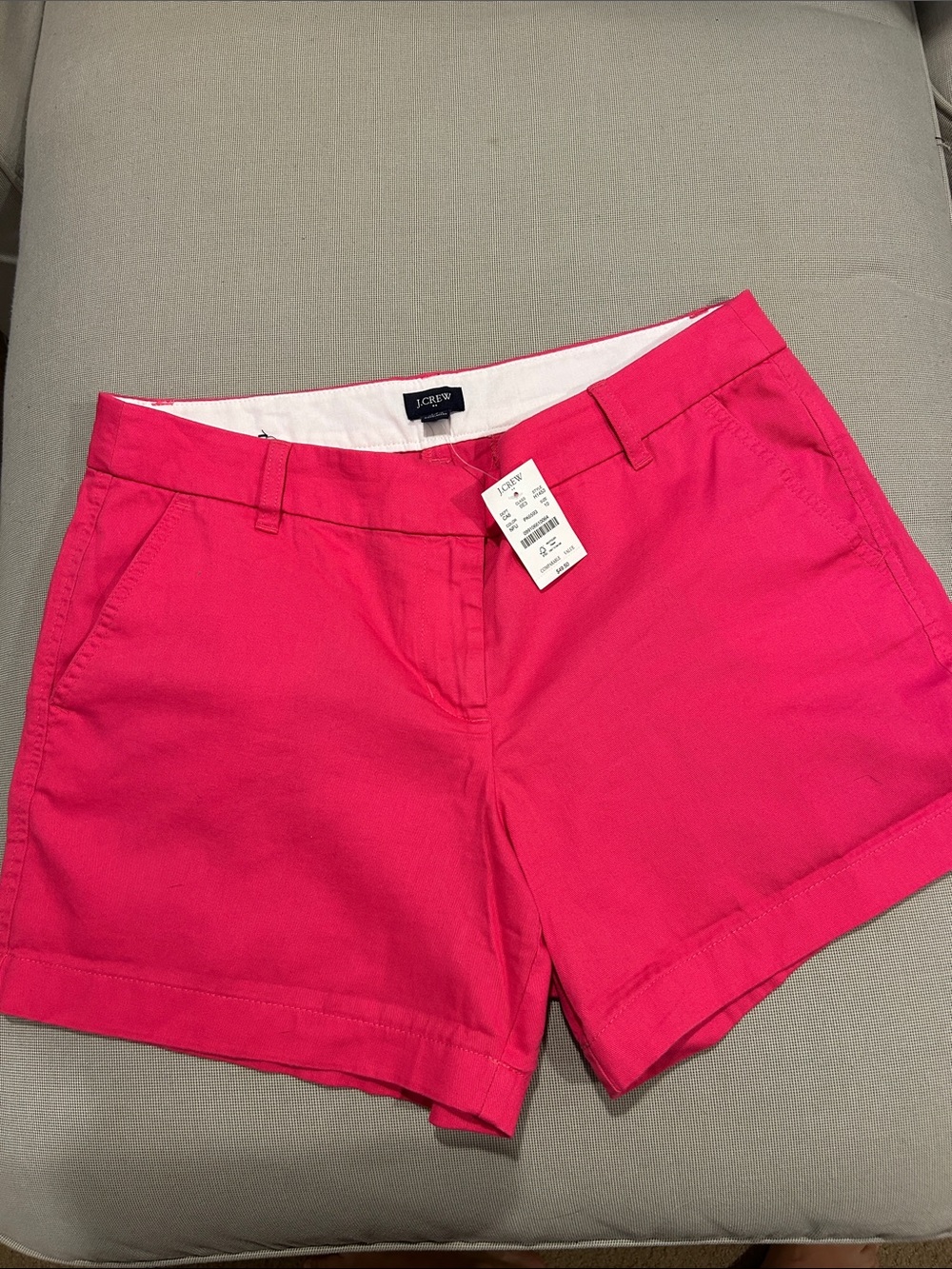 J. Crew Hot Pink Cotton Chino Bermuda Shorts NWT